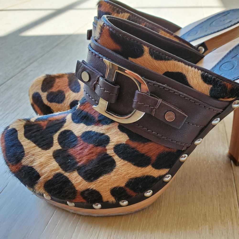 Christian Dior Round Toe Ponyhair Clogs - New!!